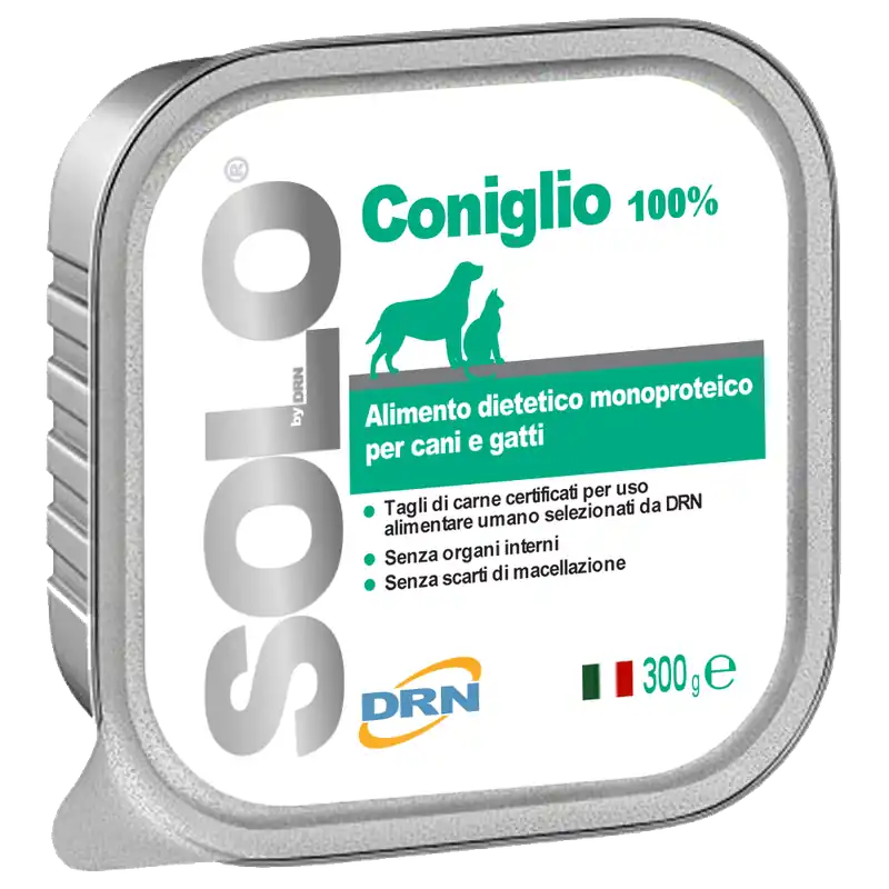 DRN Solo Kanin Monoprotein Våtfoder för hund & katt - 300 g Outlet