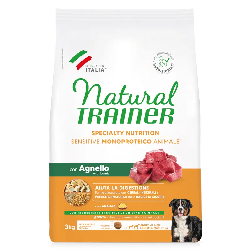 Natural Trainer Sensitive Adult Medium & Maxi med lamm - 3 kg Erbjudandepris