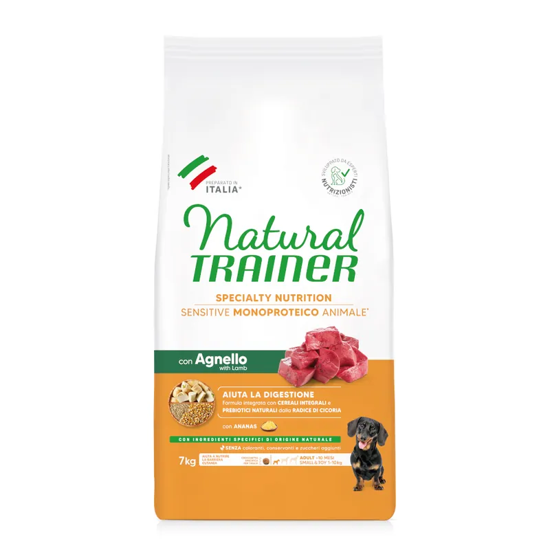 Natural Trainer Sensitive Adult Small & Toy med lamm - Ekonomipack 2 x 7 kg Lägg i varukorgen