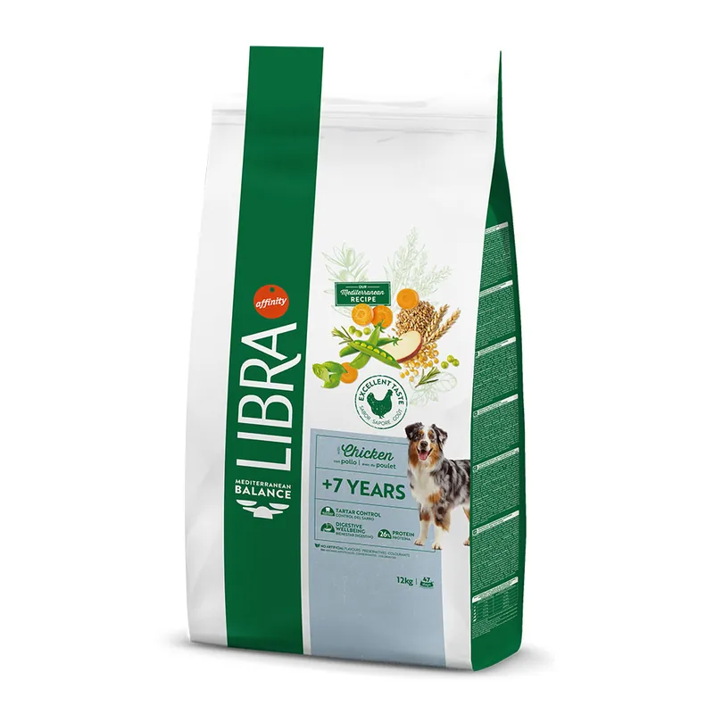 Libra Dog Senior med kyckling - Ekonomipack 2 x 12 kg Nedsatt pris