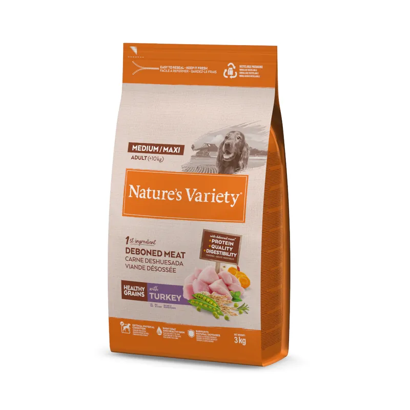 Populär Nature‘s Variety Healthy Grains Medium/Maxi Adult Turkey - 3 kg