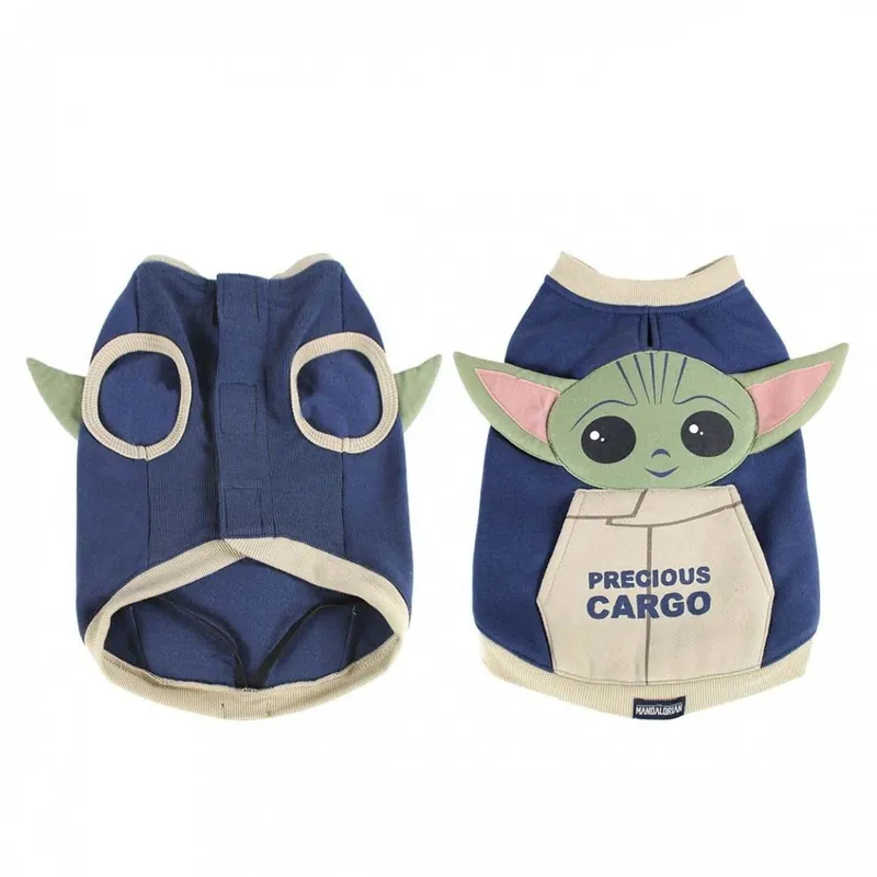 For FAN Pets Baby Yoda Hundtröja Blå & Beige Rabatt