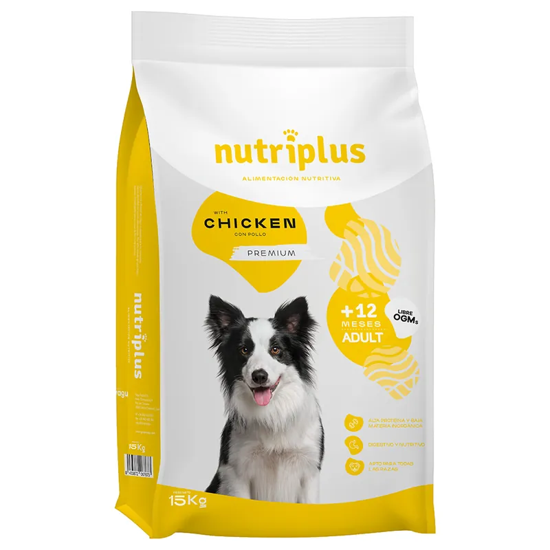 Beställ nu Nutriplus Adult Dog kyckling - Ekonomipack 2 x 15 kg