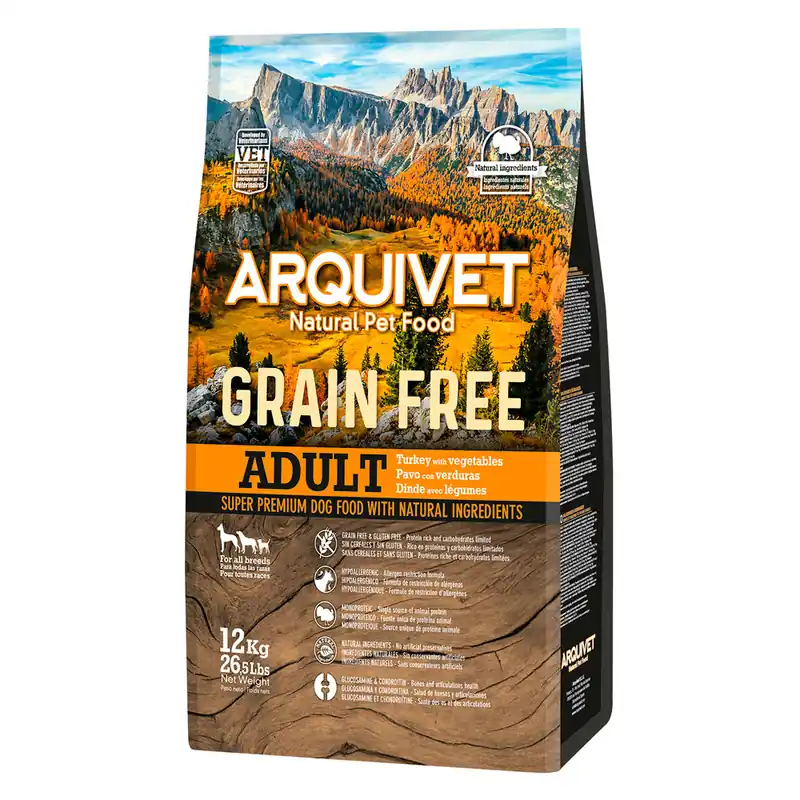 Arquivet Dog Grain Free med kalkon - 12 kg Säker betalning