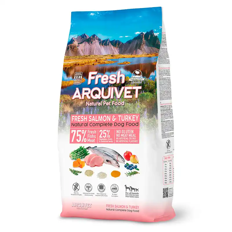 Beställ nu Arquivet Fresh med lax & kalkon - Ekonomipack 2 x 10 kg
