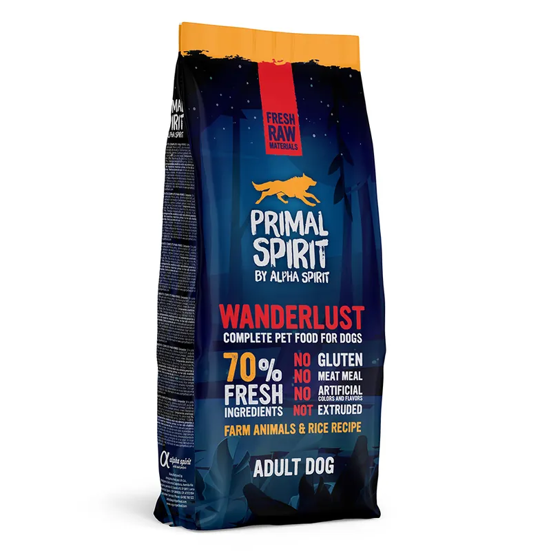 Primal Spirit 70% Wanderlust hundfoder - 12 kg Begränsad tid