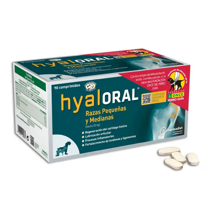 Kundfavorit Hyaloral för hundar av små och medelstora raser - 90 tabletter