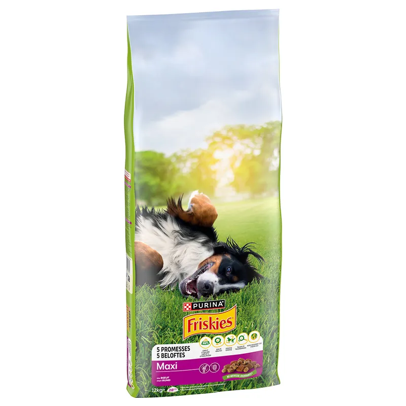 Snabb leverans PURINA Friskies Adult Large Breed Maxi med nötkött - 12 kg