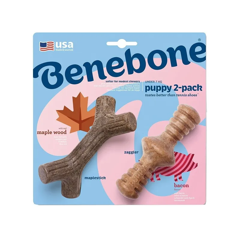 Benebone Tuggpinne/Zaggler Hundben i Nylon till Valp 2-pack XS Rabatter