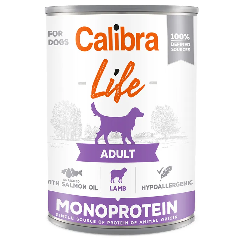 Ekonomipack Calibra Dog Life Adult 12 x 400 g - Lamm Nyhet