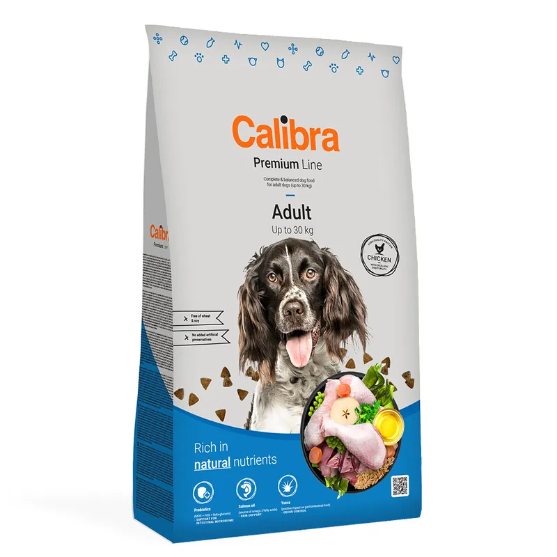 Calibra Dog Premium Line Adult Kyckling - 12 kg Säker betalning