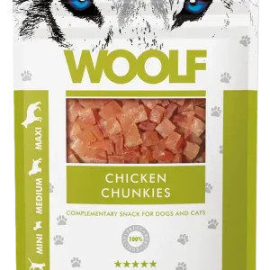 Chicken Chunkies 100g - Hund - Hundgodis - Träningsgodis & belöningsgodis - WOOLF - ZOO.se Snabb leverans