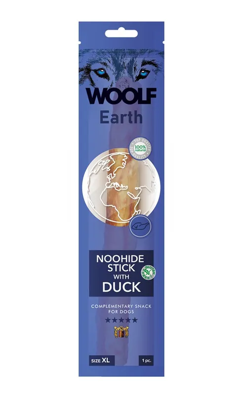 Hundgodis Woolf Earth Noohide Stick Duck XL Endast idag