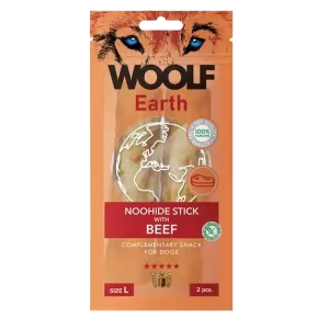 Beställ nu Earth Noohide Stick with Beef L 85g - Hund - Hundgodis - Träningsgodis & belöningsgodis - WOOLF - ZOO.se