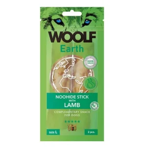 Hundgodis Woolf Earth Noohide Stick Lamb L Populär