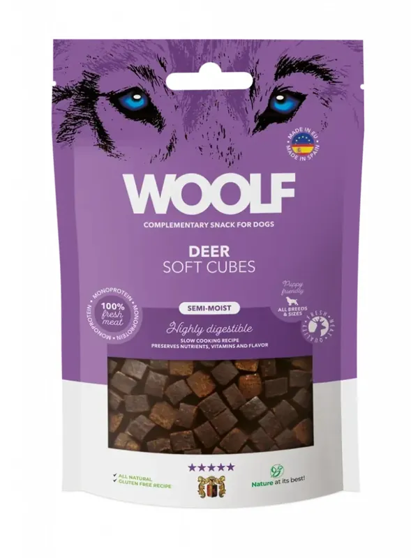 Soft Cubes Hjort Hundgodis - 100 g Fynd
