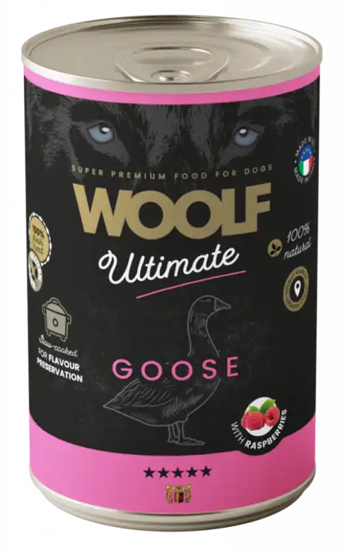 Goose and Raspberry Våtfoder för Hund - 6 x 400 g Begränsad tid