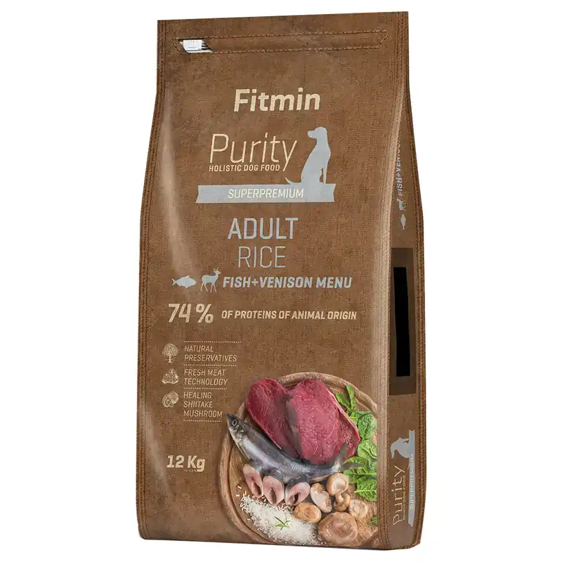 Beställ idag Fitmin Dog Purity Rice Adult med fisk & hjort - 12 kg