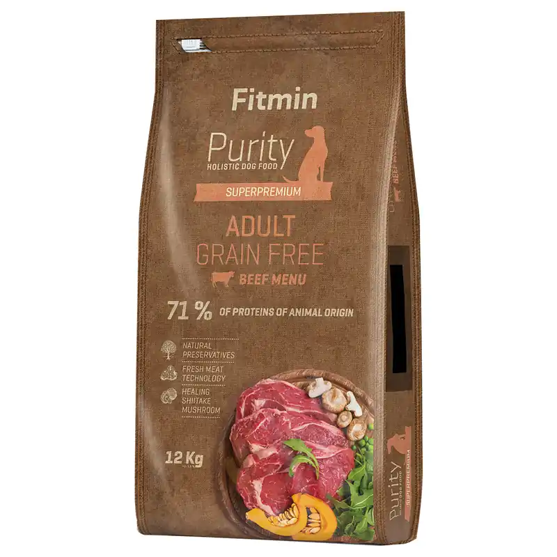 Fitmin Dog Purity Grain Free Adult med nötkött - Ekonomipack 2 x 12 kg Fynd