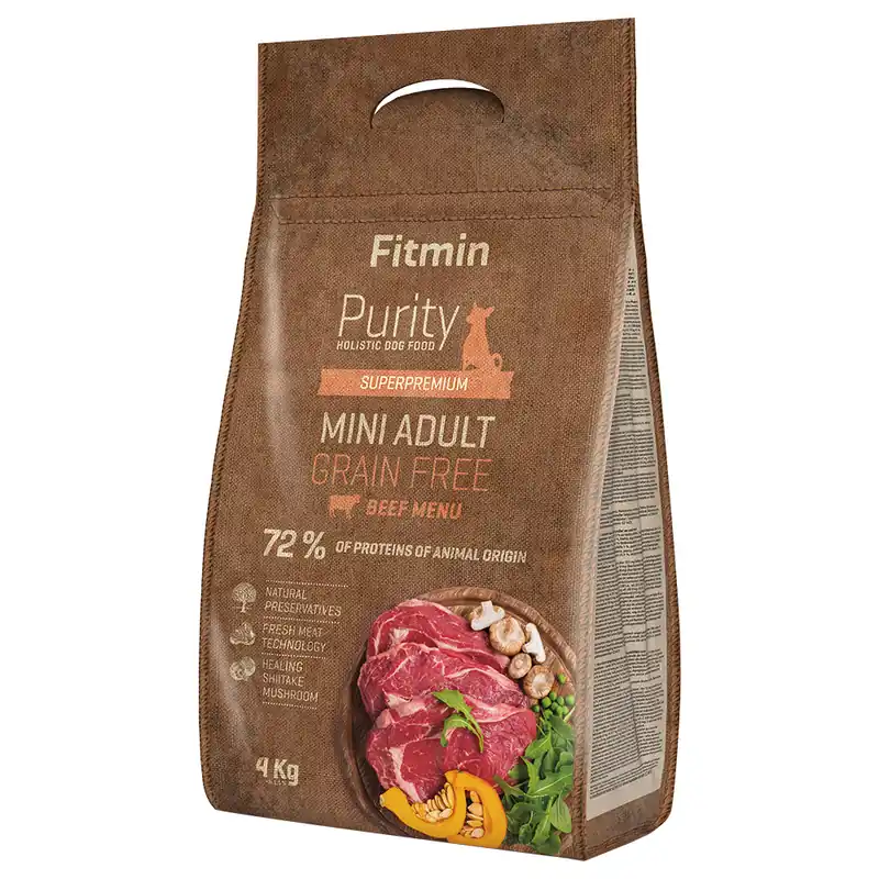 Lägg i varukorgen Fitmin Dog Purity Grain Free Adult Mini med nötkött - 4 kg