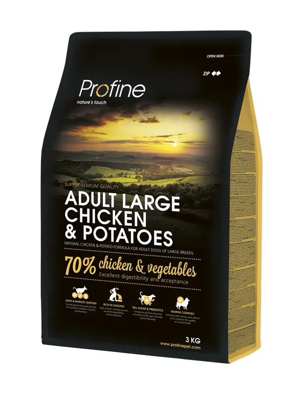 Dog Adult Large Chicken & Potatoes Torrfoder till Stora Hundar - 3 kg Rea