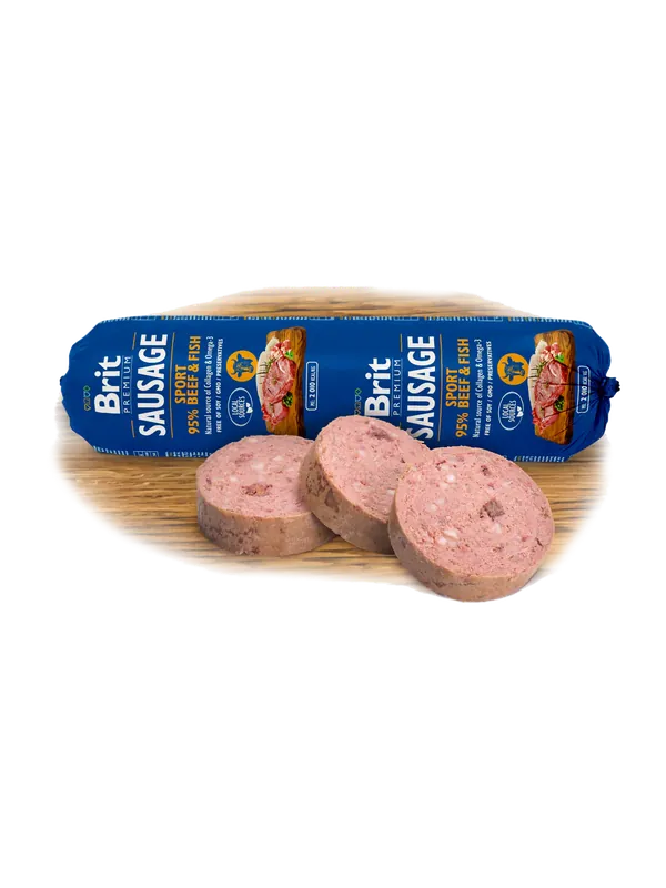 Brit Premium Sausage Sport – Beef & Fish Hundmat 800 g Outlet