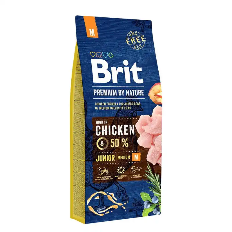 Brit Premium By Nature Dog Junior Medium Chicken Nyhet