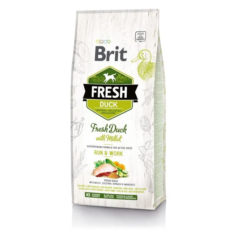 Bästa pris Brit Fresh Duck with Millet Active Run & Work