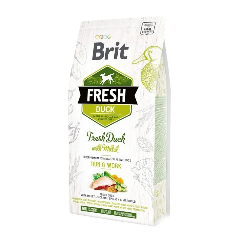 Billigare Brit Fresh Duck with Millet Active Run & Work