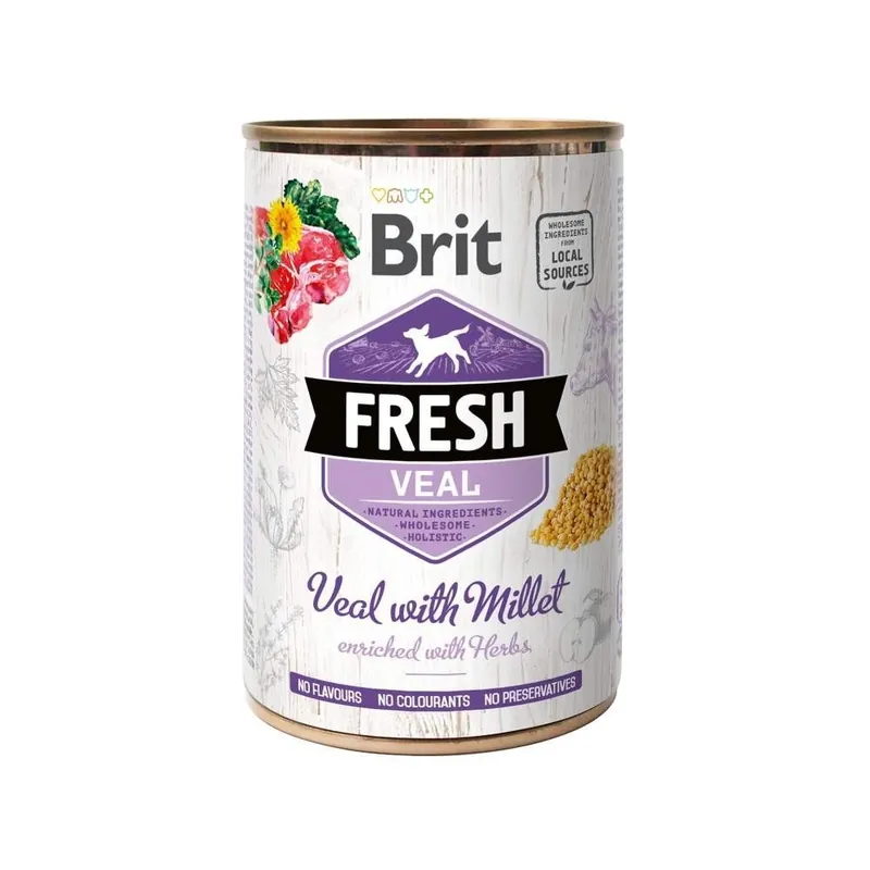 I lager Brit Fresh Cans Veal with Millet 400 g