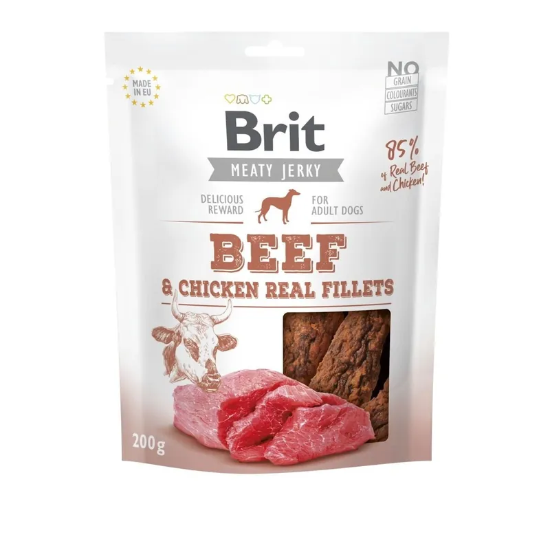 Brit Care Meaty Jerky Beef Fillets Trygg betalning