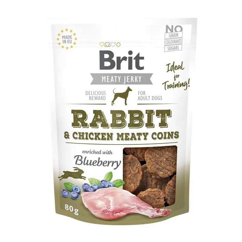 Brit Care Meaty Jerky Coins Rabbit 80 g Kampanjpris