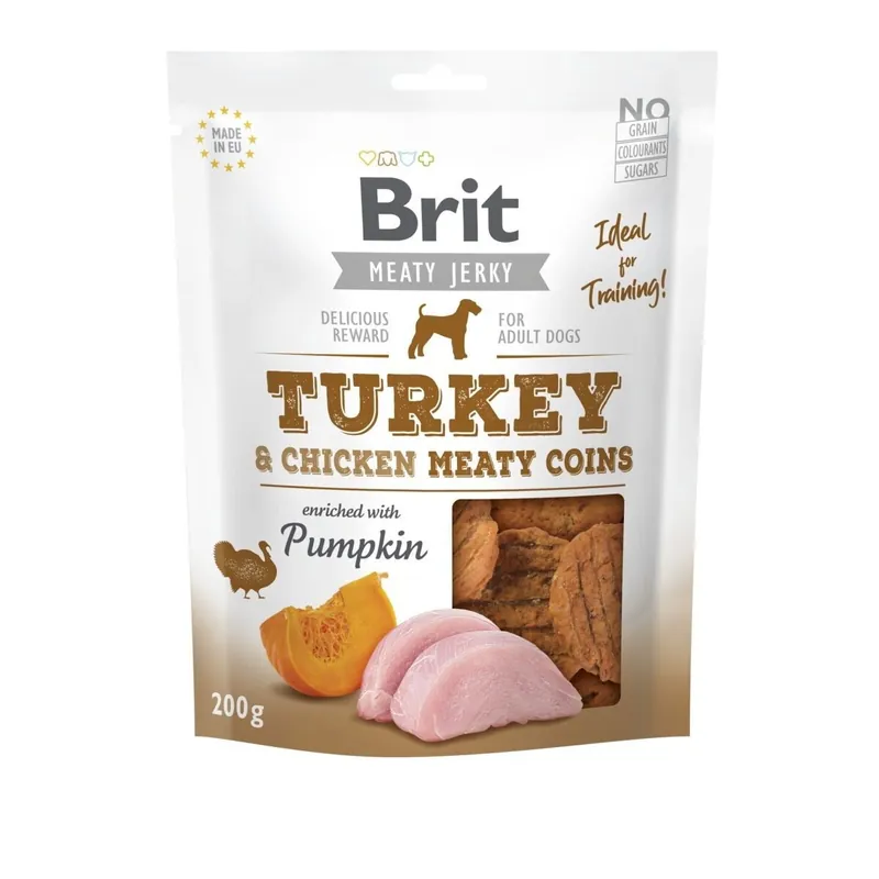 Brit Care Meaty Jerky Coins Turkey Beställ nu