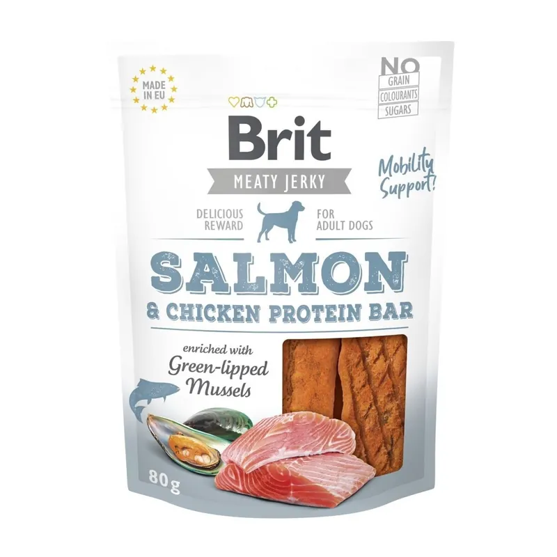 Brit Care Meaty Jerky Proteinbar Salmon 80 g Kundfavorit