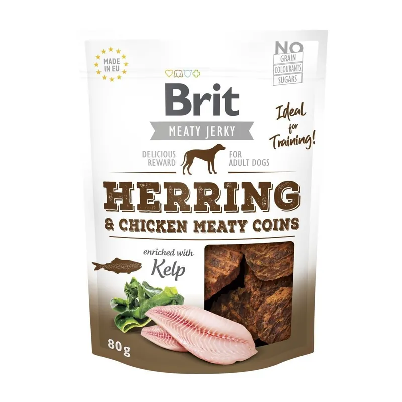 Populärt val Brit Care Meaty Jerky Coins Herring 80 g