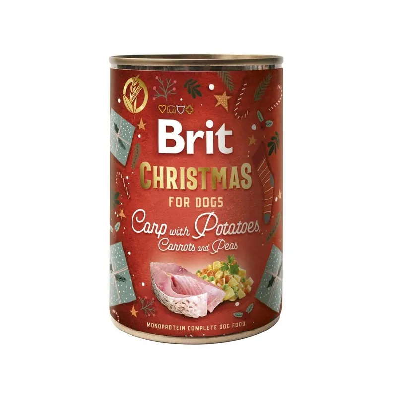 prisnedsättning Brit Care Dog Adult Mono Protein Christmas Dinner Carp 400 g