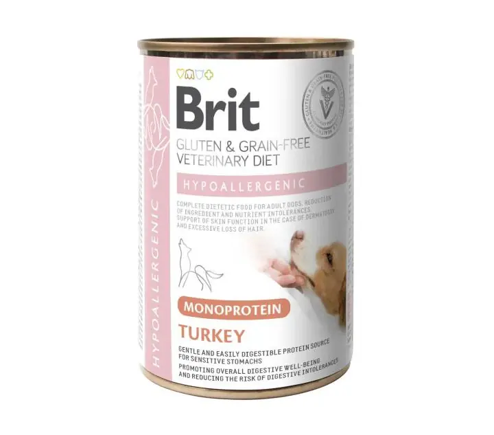 Utförsäljning Brit Hypoallergenic Kalkon 6 x 400 g för hundar