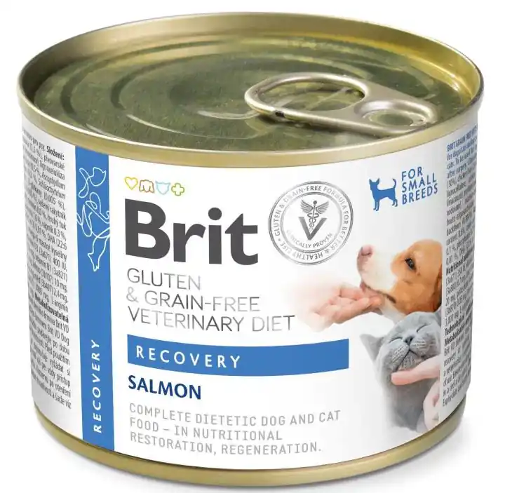 Brit Recovery salmon våtfoder för katter och hundar 200 g Begränsat antal