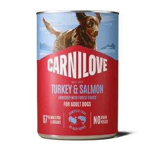 Beställ nu Dog Can Paté Salmon & Turkey 400g - Hund - Hundmat & hundfoder - Våtmat & Våtfoder för hund - Carnilove - ZOO.se