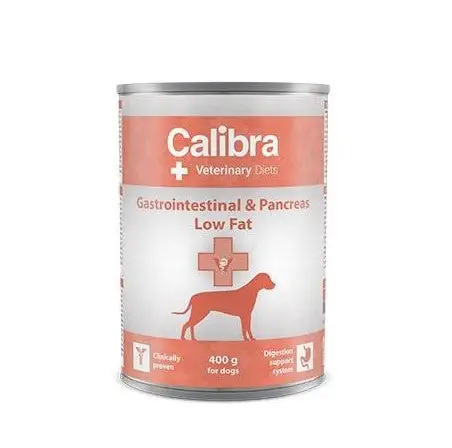 Begränsad tid Calibra VD Dog Gastrointestinal & Pancreas Low Fat Tonfisk och lamm 400 g för hundar