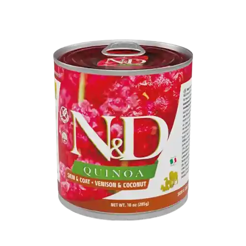 N&D Dog Quinoa Skin & Coat Venison Våtfoder för hundar 285 g - Hund - Hundmat & hundfoder - Våtmat & Våtfoder för hund - Farmina - ZOO.se Reapris