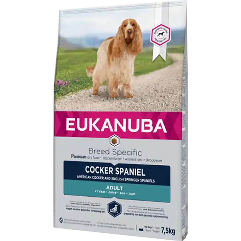 Sänkt pris Dog Breed Cocker Spaniel 7,5 kg - Hund - Hundmat & hundfoder - Torrfoder för hund - Eukanuba - ZOO.se