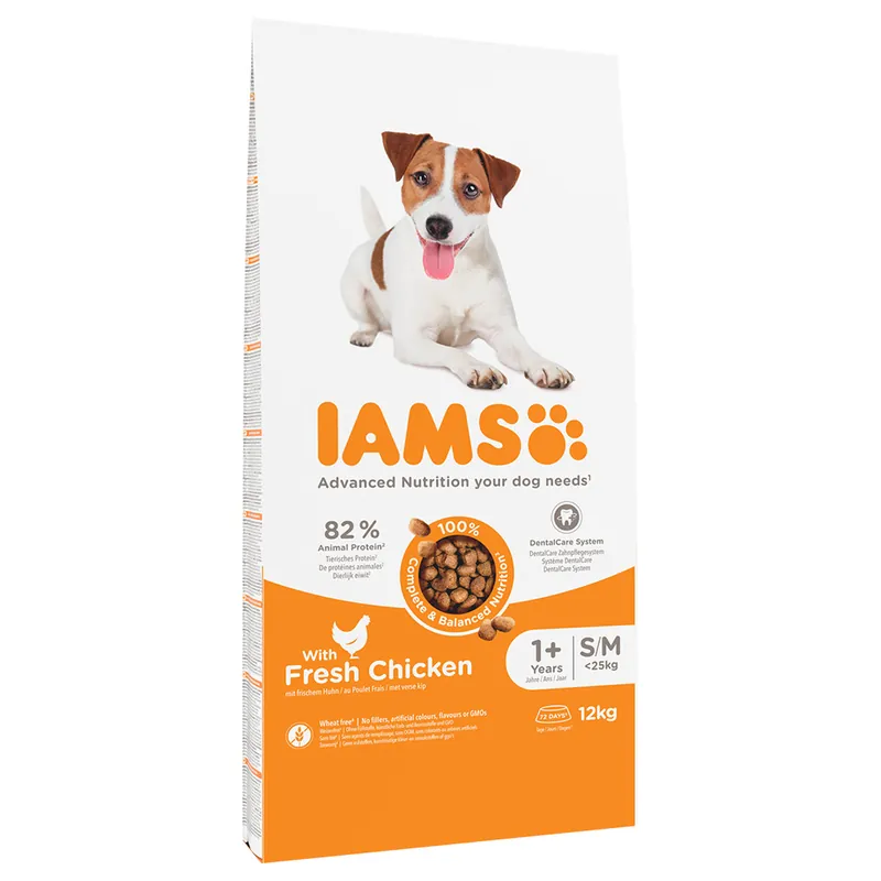 IAMS Advanced Nutrition Adult Small & Medium Dog med kyckling - 12 kg Snabb frakt