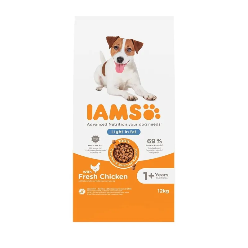 Iams for Vitality Dog Adult Light In Fat Chicken 12 kg Utförsäljning