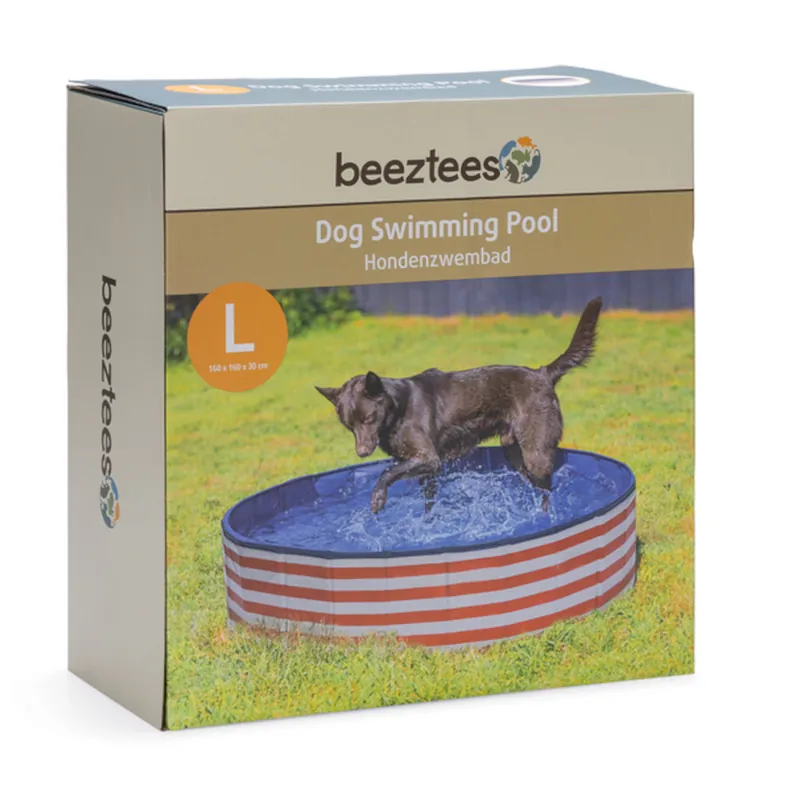 Beeztees hundpool Doggy Dip, röd/vit - Storlek L Ø 160 x H 30 cm Fynd