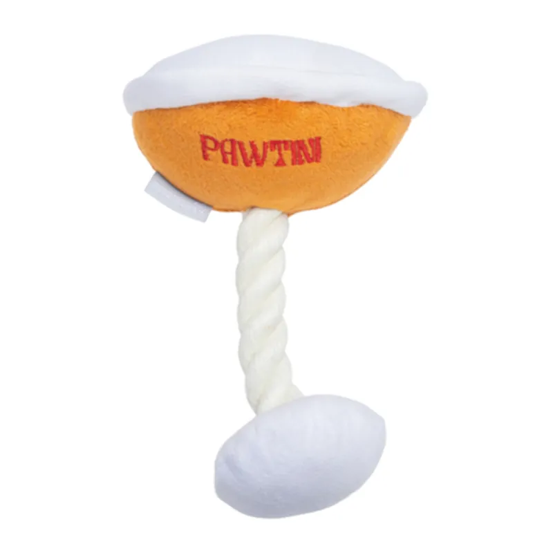 Beeztees hundleksak Pawtini, orange/vit - L 18 x B 13 x H 12 cm Rabatt