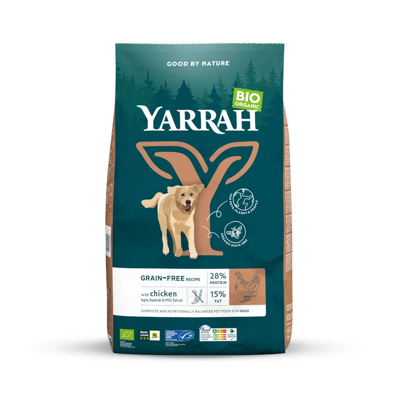 Begränsad tid Yarrah Ekologisk Grain Free med ekologisk kyckling - 10 kg