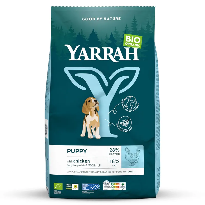 Yarrah Ekologisk Puppy - Ekonomipack 2 x 2 kg Extra rabatt