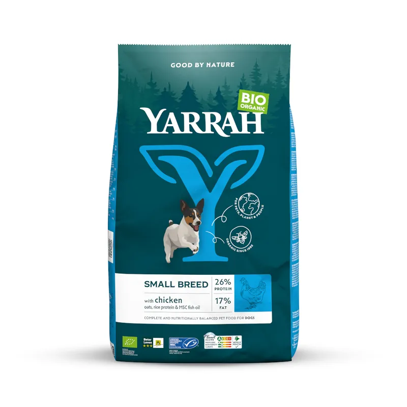 Yarrah Ekologisk Small Breed med ekologisk kyckling - Ekonomipack 2 x 5 kg Beställ nu