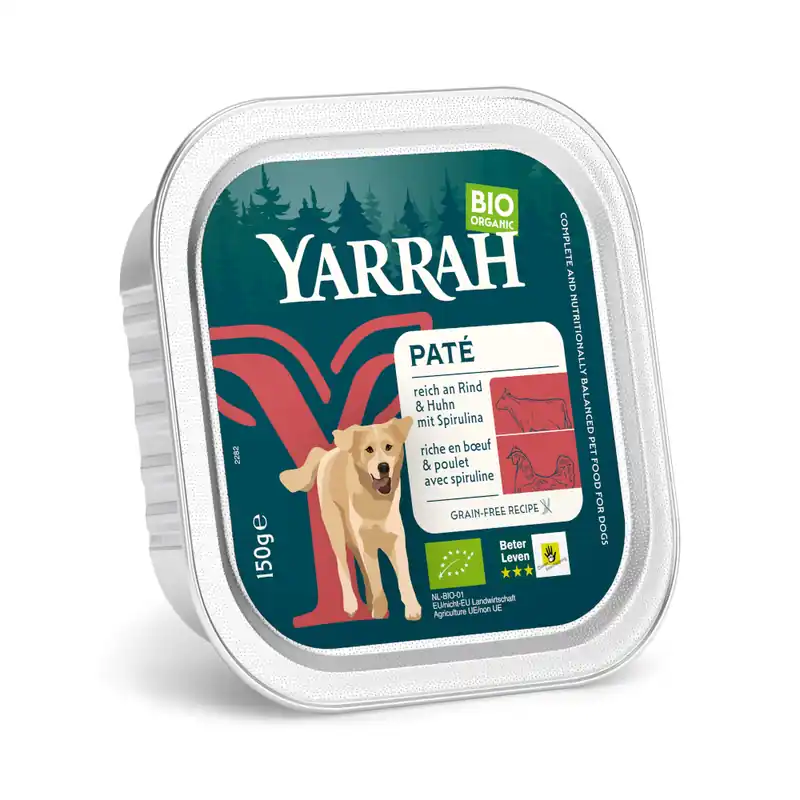 Yarrah Ekologiska Paté 12 x 150 g - Ekologisk kyckling med ekologiska alger 12 x 150 g prisnedsättning